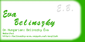 eva belinszky business card